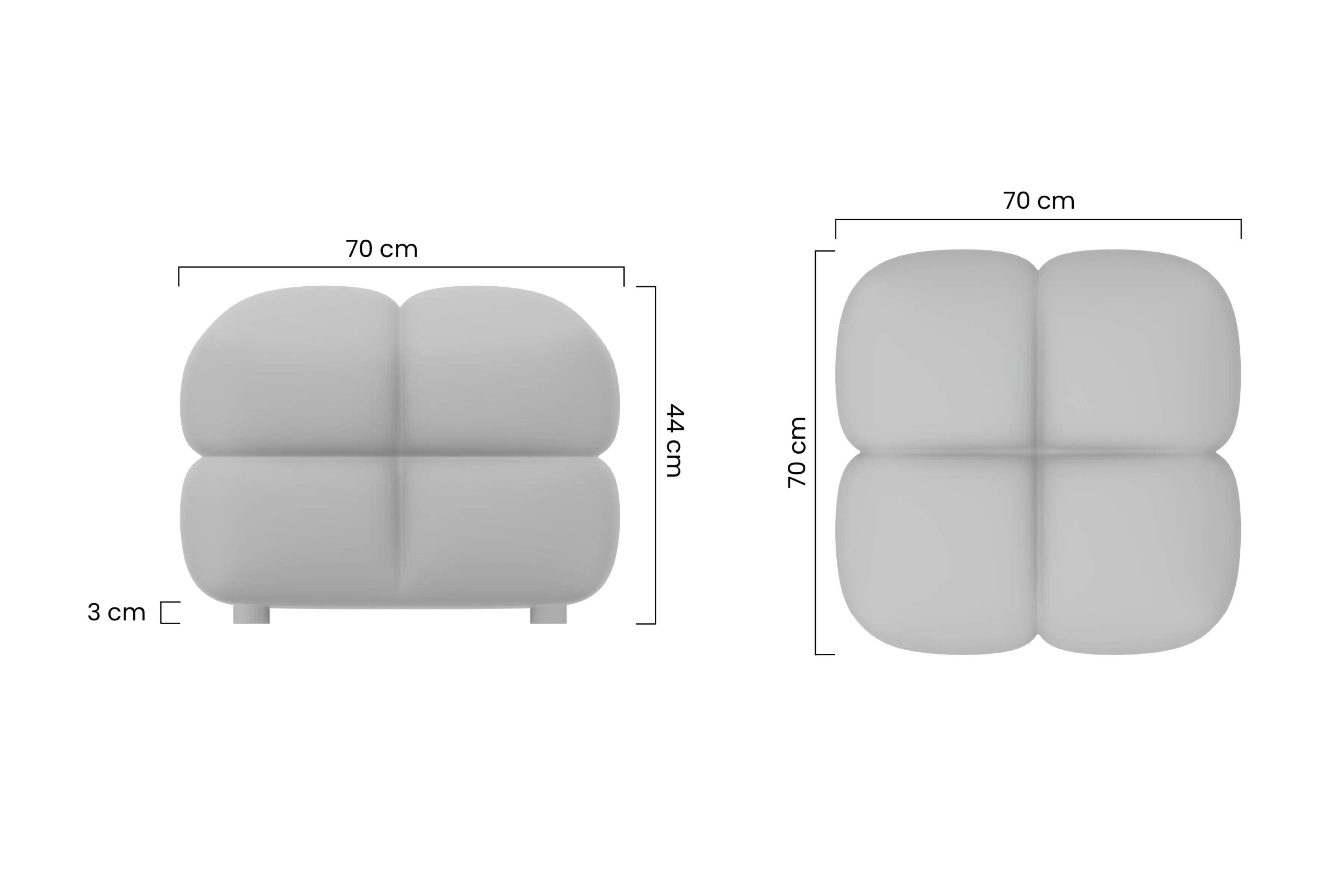 Taburetka Magnelio Prestige Mini - grafitová ľahkočistiaca pletenina Leo 16 Taburet Magnelio Prestige Mini - grafitowa látka ľahkočistiaca Leo 16 