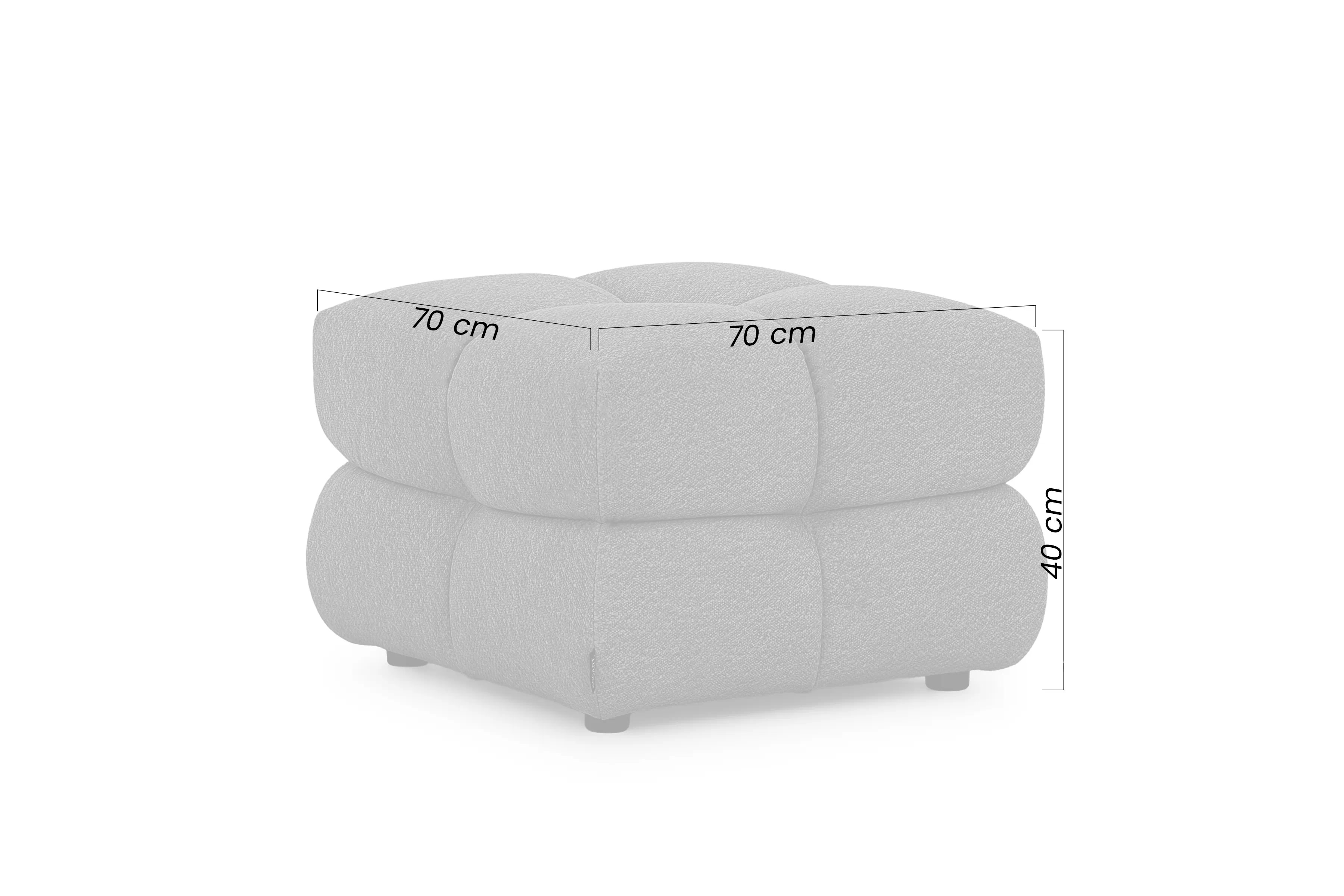 Taburet Magnelio Prestige Mini - grafitová Leo 16 Taburet Magnelio Prestige Mini - grafitová potahová látka snadno čistitelný Leo 16 