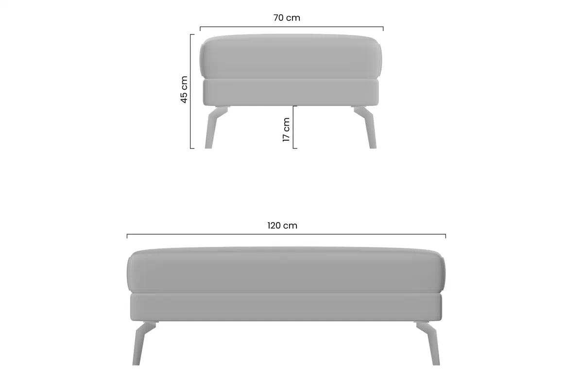 Čalúnená taburetka Elentio Taburet čalúnená Elentio - Rozmery