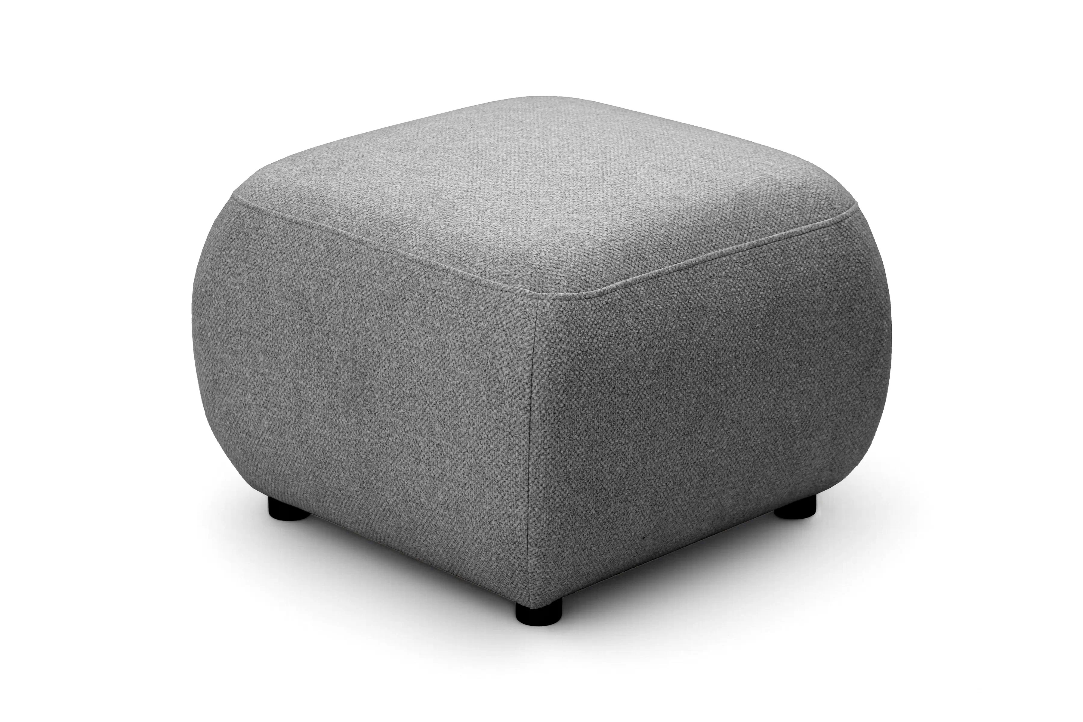 Pufa Lotulis - sivá hydrofóbna látka Blur 18 Taburet čalúnená Lotulis - šedá dzianina hydrofobowa Blur 18