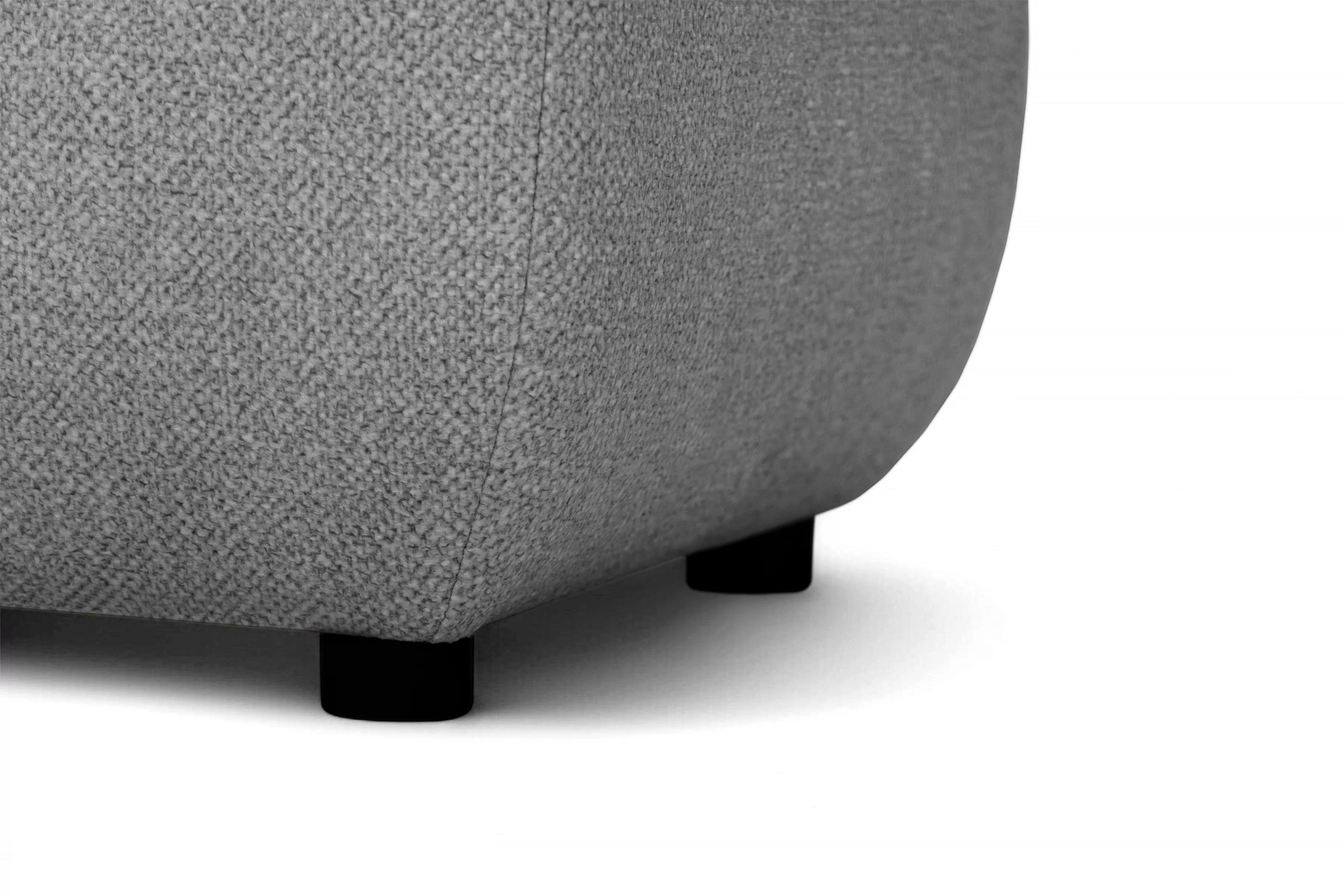 Pufa Lotulis - sivá hydrofóbna látka Blur 18 Taburet čalúnená Lotulis - šedá dzianina hydrofobowa Blur 18