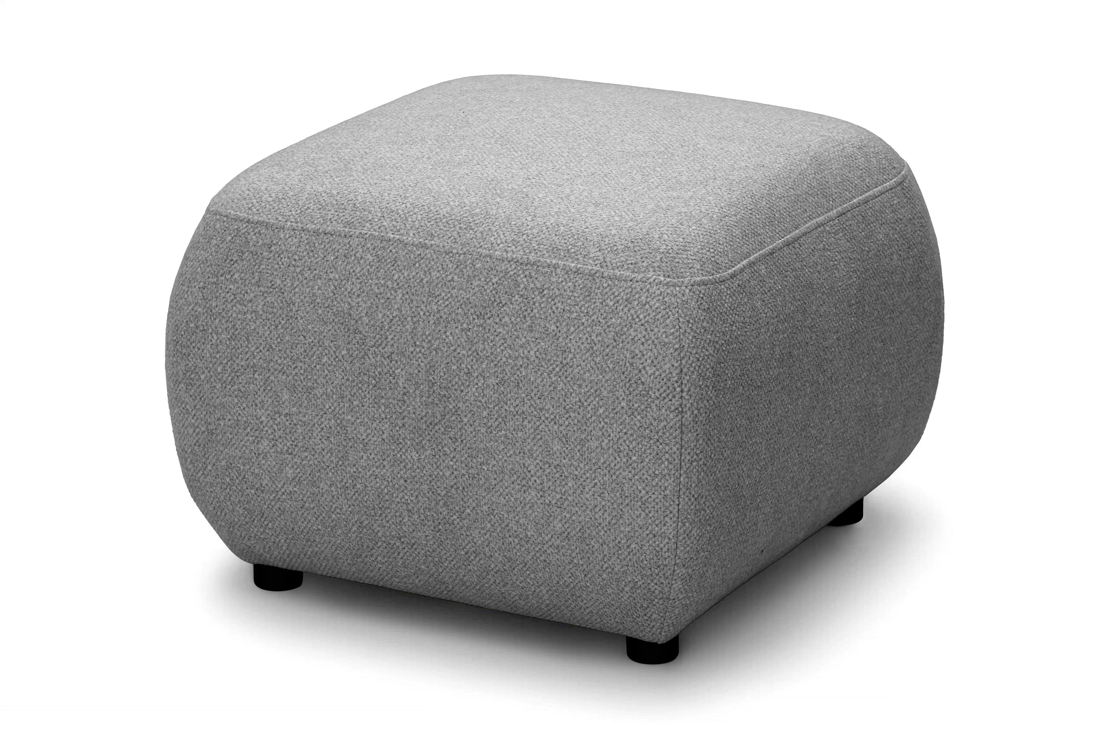 Pufa Lotulis - sivá hydrofóbna látka Blur 18 Taburet čalúnená Lotulis - šedá dzianina hydrofobowa Blur 18