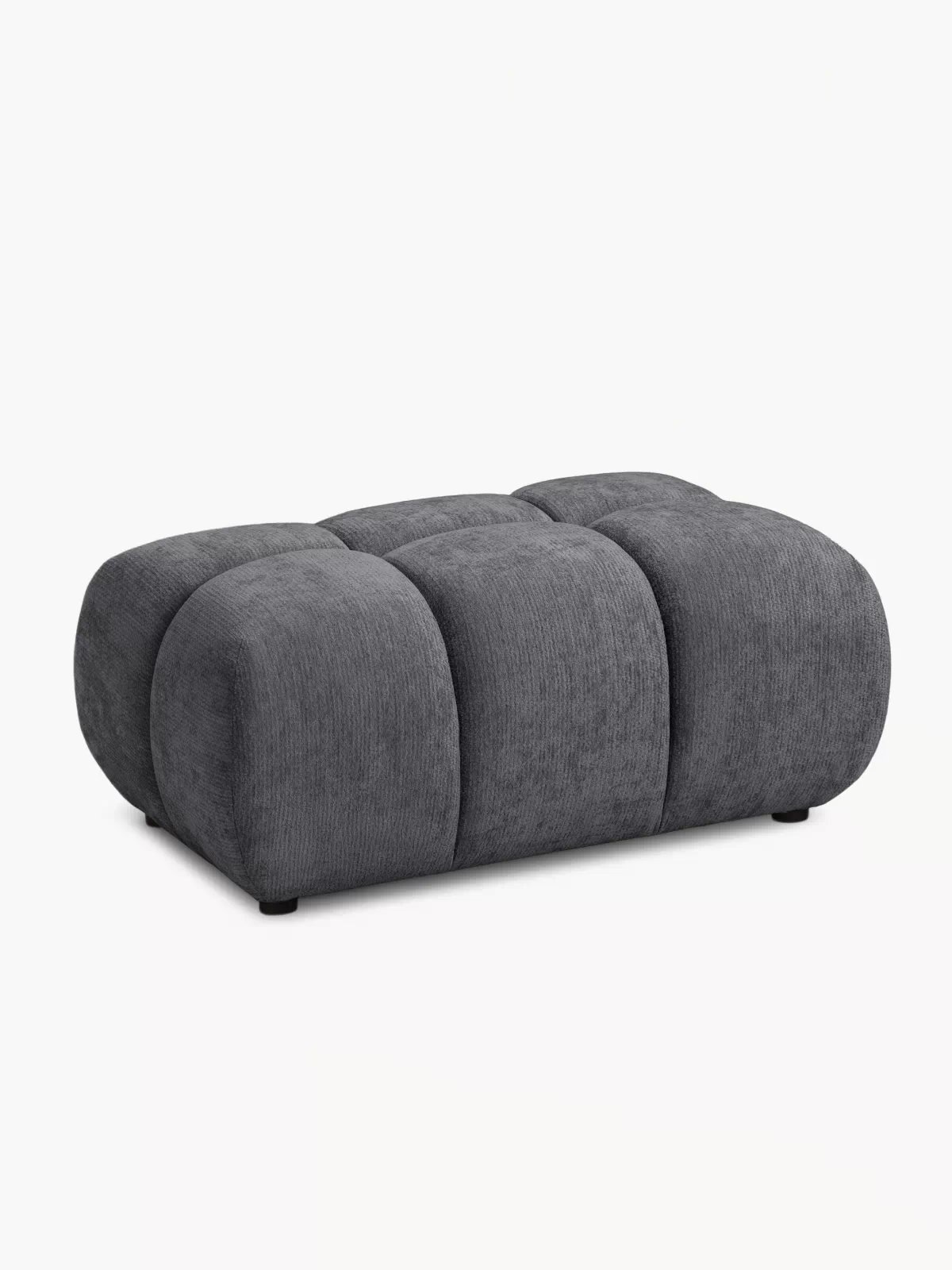 Čalouněný taburet Lutario Mini - šedý šenil Vibe 95 Taburet čalouněná Lutario Mini - šedá šenil Vibe 95