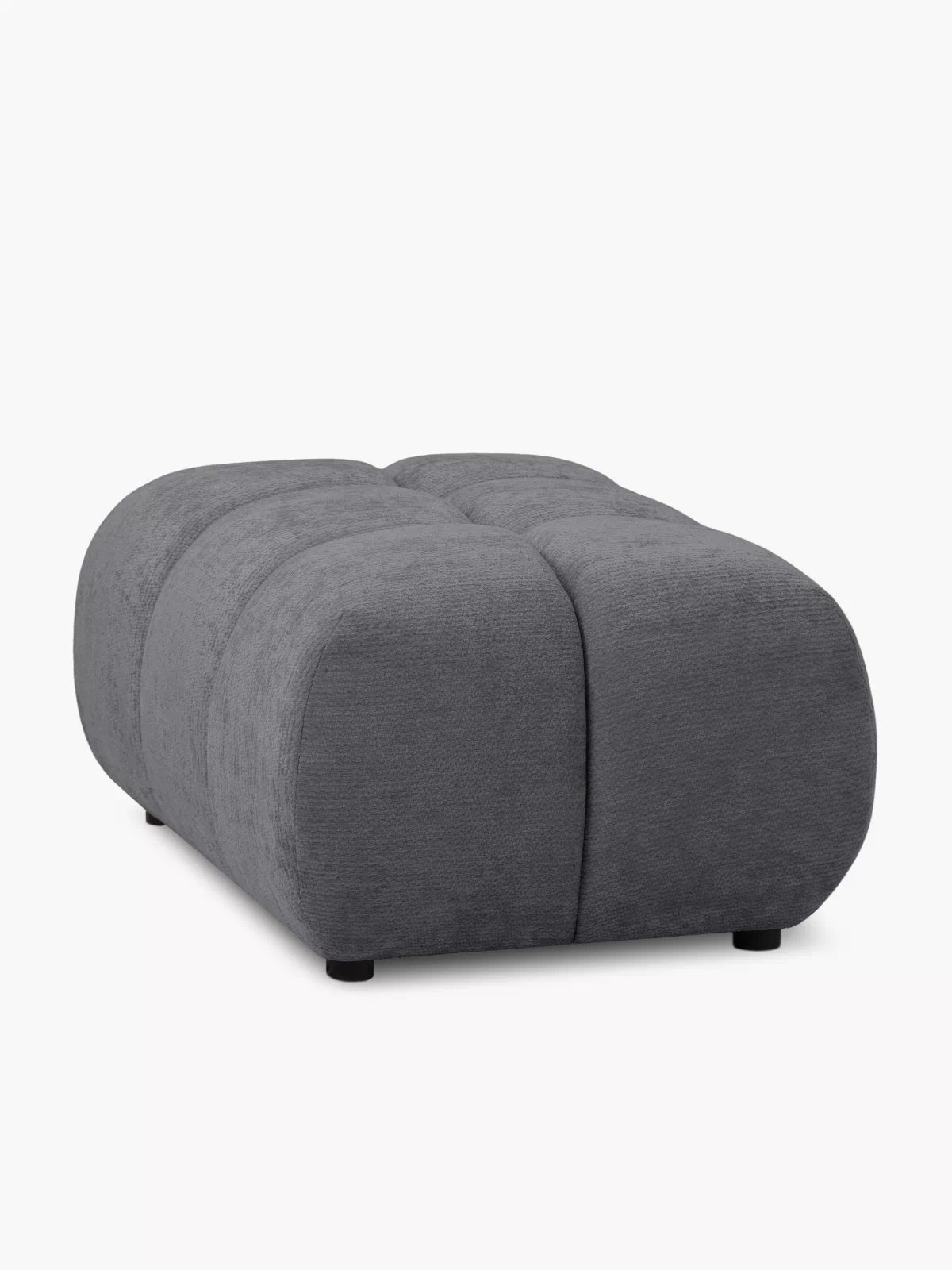 Čalouněný taburet Lutario Mini - šedý šenil Vibe 95 Taburet čalouněná Lutario Mini - šedá šenil Vibe 95