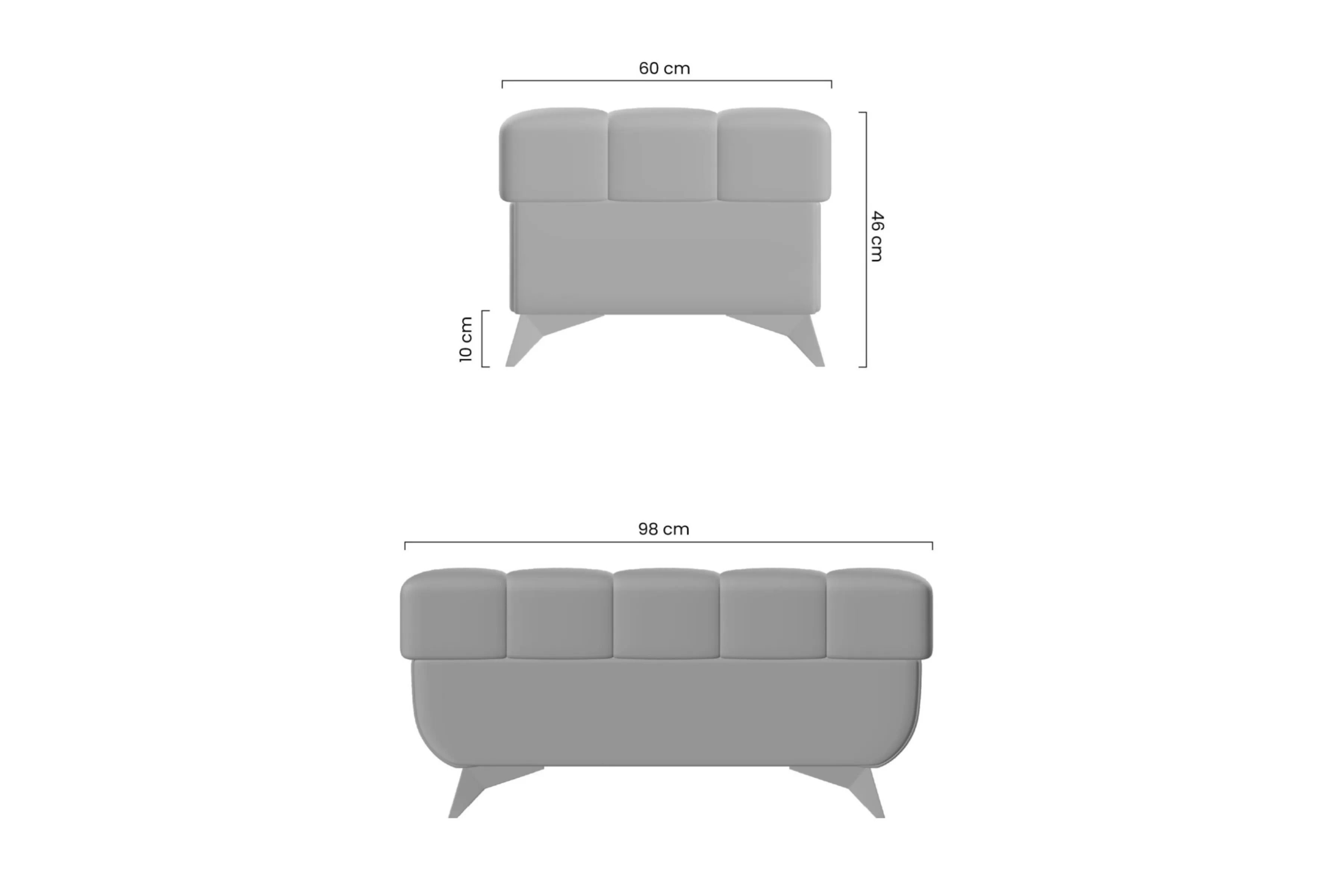 Čalouněný taburet Dragonis s úložným prostorem Taburet čalouněná s úložným prostorem Dragonis