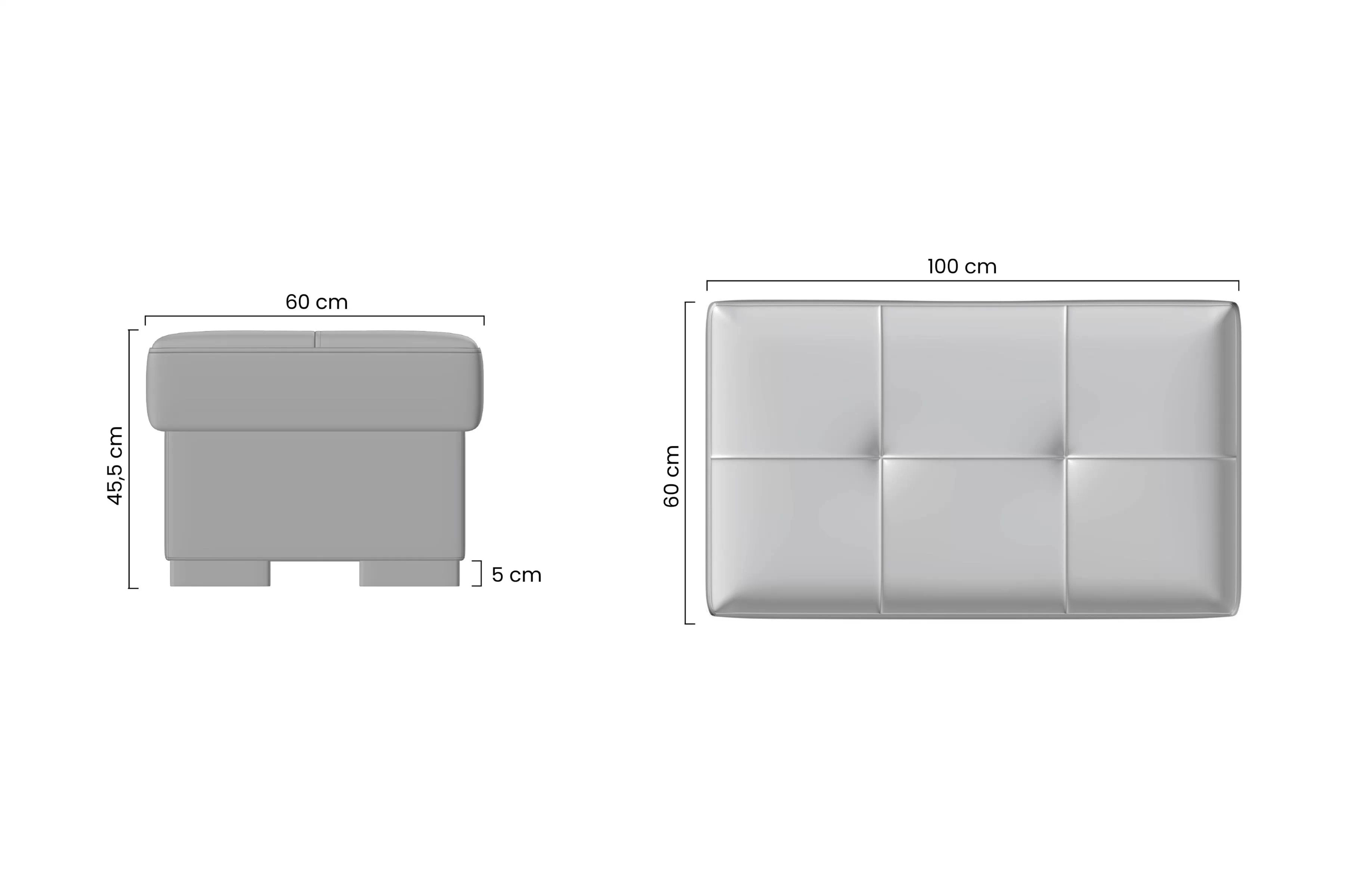 Taburetka Modeno XL s úložným priestorom Taburet čalúnená s úložným priestorom Modeno XL