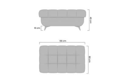 Taburet Valoris s vnútorným úložným priestorom - šedý ľahkočistiaci velúr Zetta 304 Taburet Valoris S vnútorným úložným priestorom- šedý zamat ľahkočistiaci Zetta 304