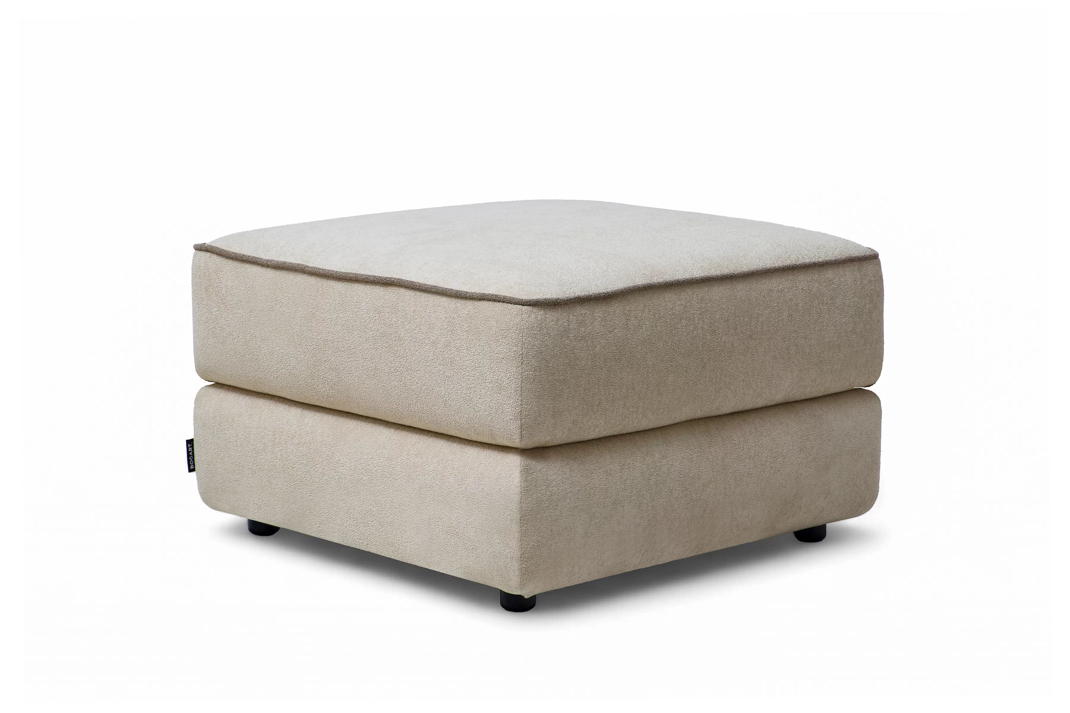 Taburet Tulia Mini - béžová Freya 210-03 + 210-05 - konec série PufaTulia Mini - béžová Pletenina Freya 210-03 + Freya 210-05 