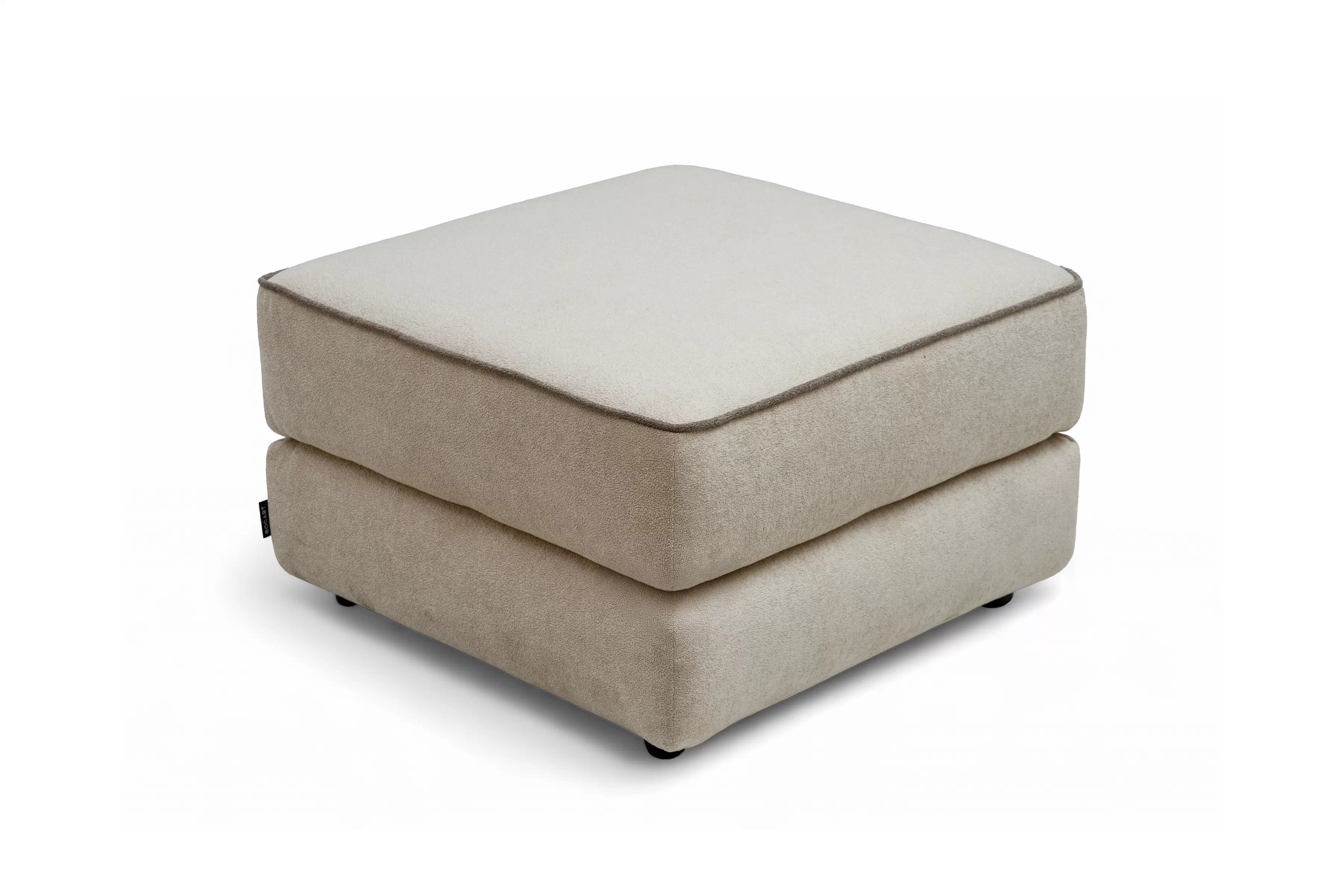 Taburet Tulia Mini - béžová Freya 210-03 + 210-05 - konec série PufaTulia Mini - béžová Pletenina Freya 210-03 + Freya 210-05 