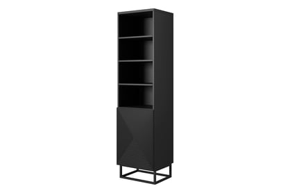  Bibliotecă Asha 50 cm pe bază de metal - negru mat