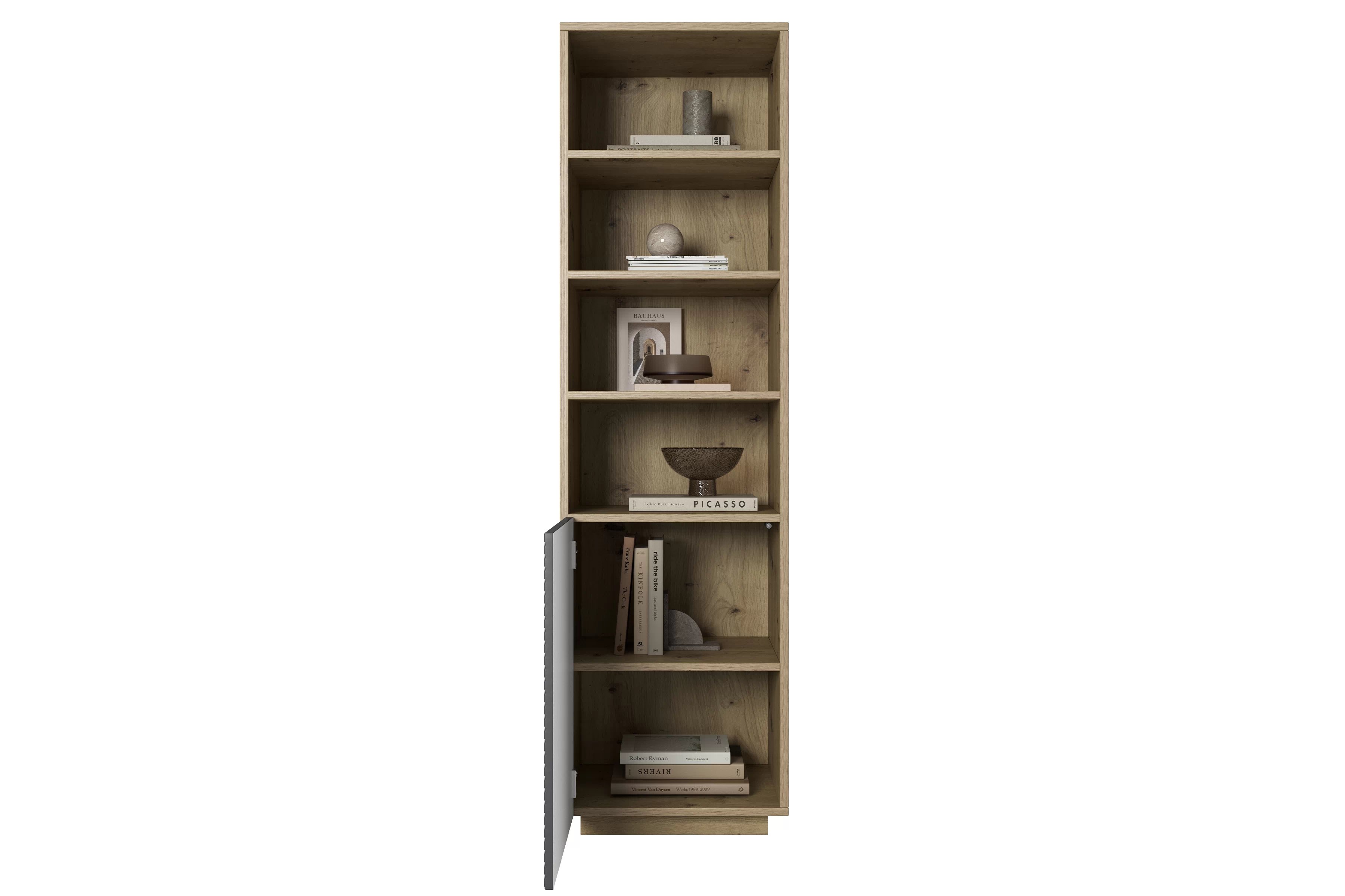 Regál Asha 50 cm - artisan / rivier stone mat Regál Asha 50 cm s frézovaným frontom - artisan / rivier stone mat