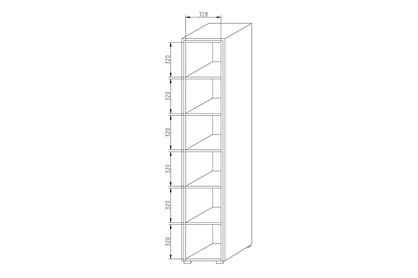 Kancelářský regál Offi 40 cm Regál kancelářsky Rozměry