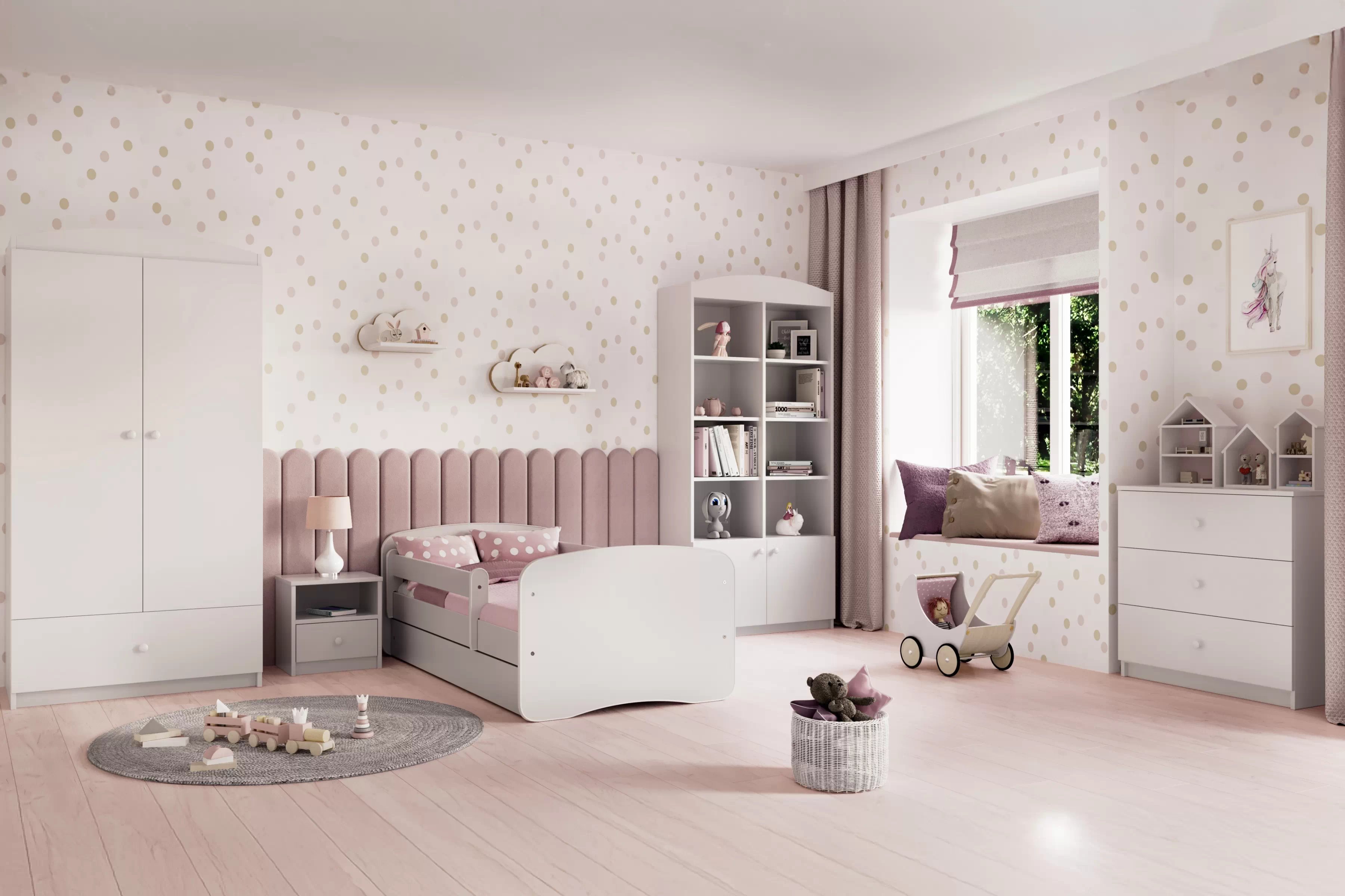 Detský regál Bonzo 90 cm - biela Regál Detský Bonzo 90 cm - Biely