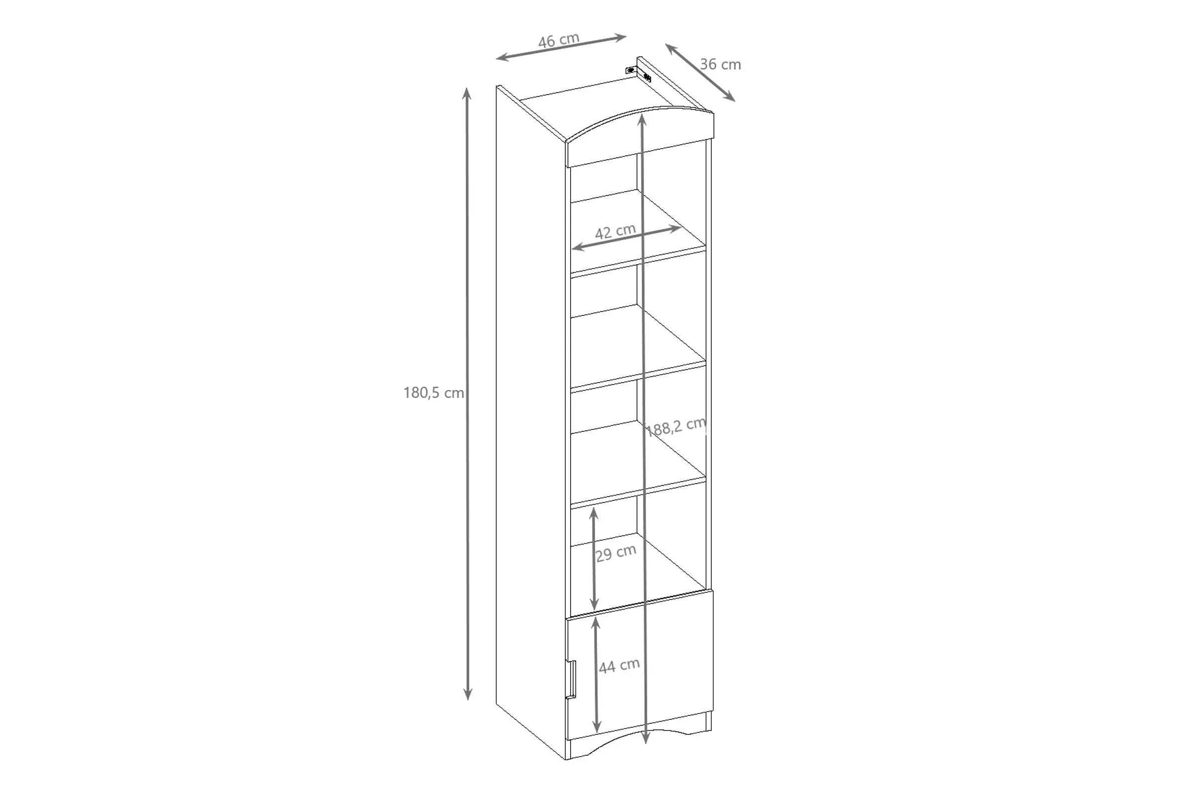 Dětský regál Guli 46 cm - bílá Regál dětský Guli 46 cm - bílá