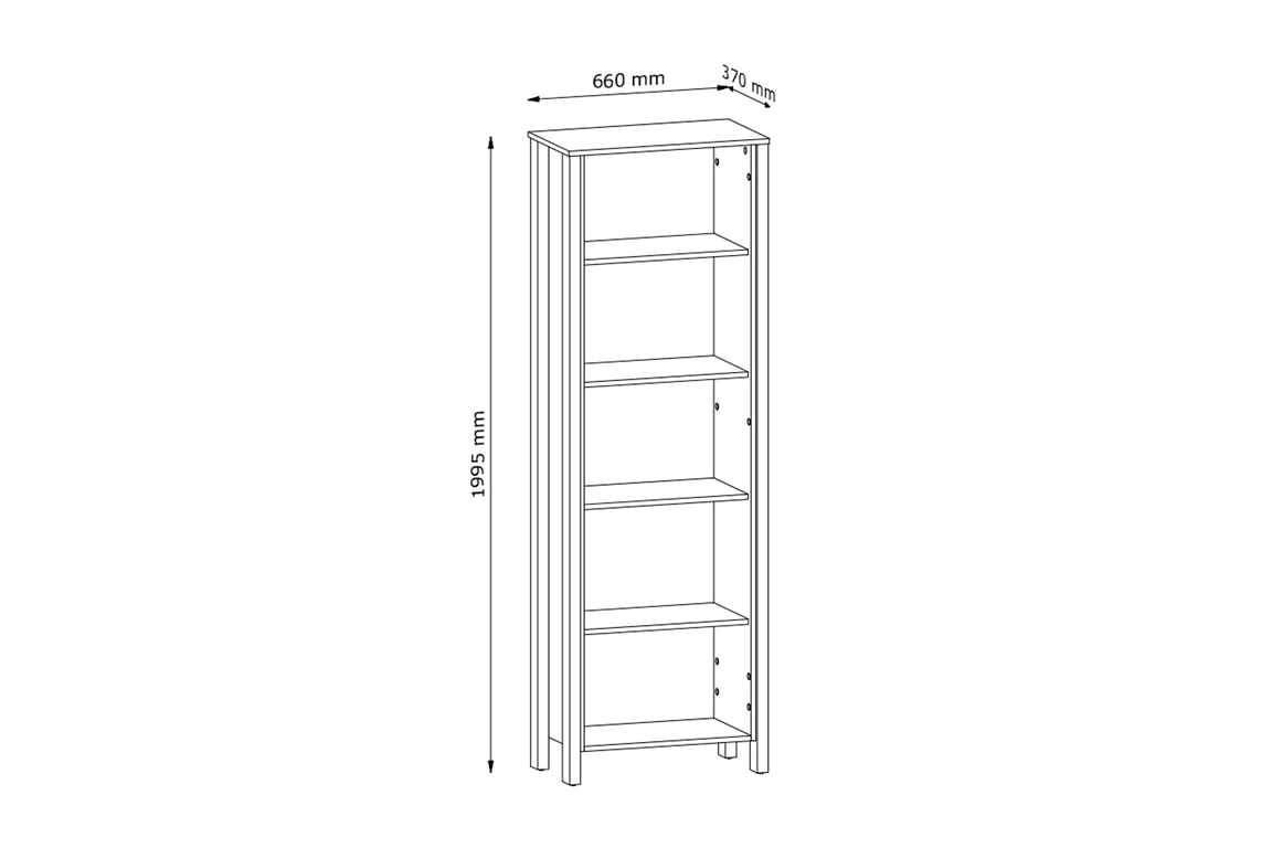 Regál Ertigo 66 cm - dub wotan Regál Entiro 66 cm - dub wotan