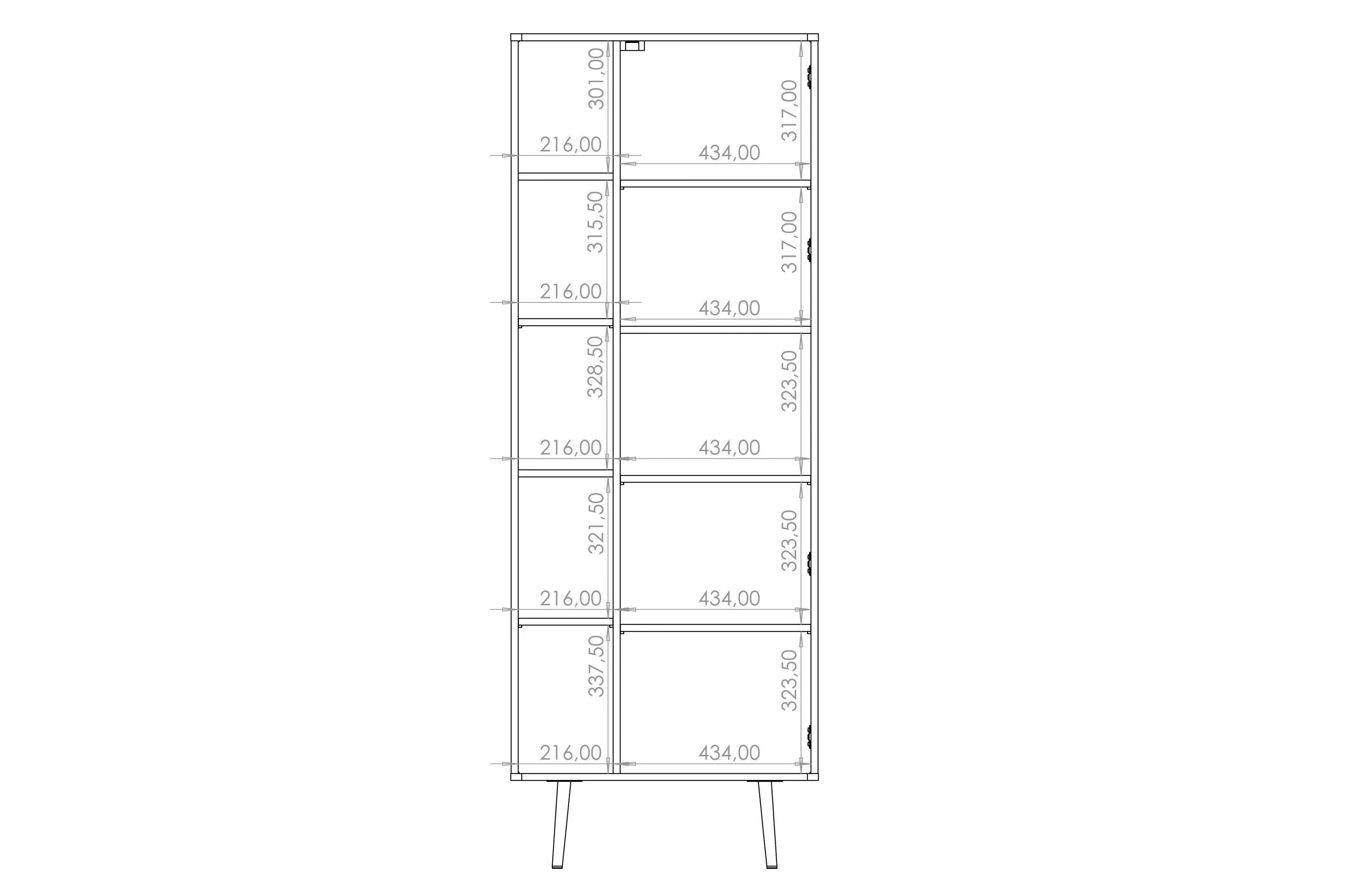 Regál Eterio 70 cm - captains deck / Čierny grafit Regál Eterio 70 cm - captains deck / Čierny grafit