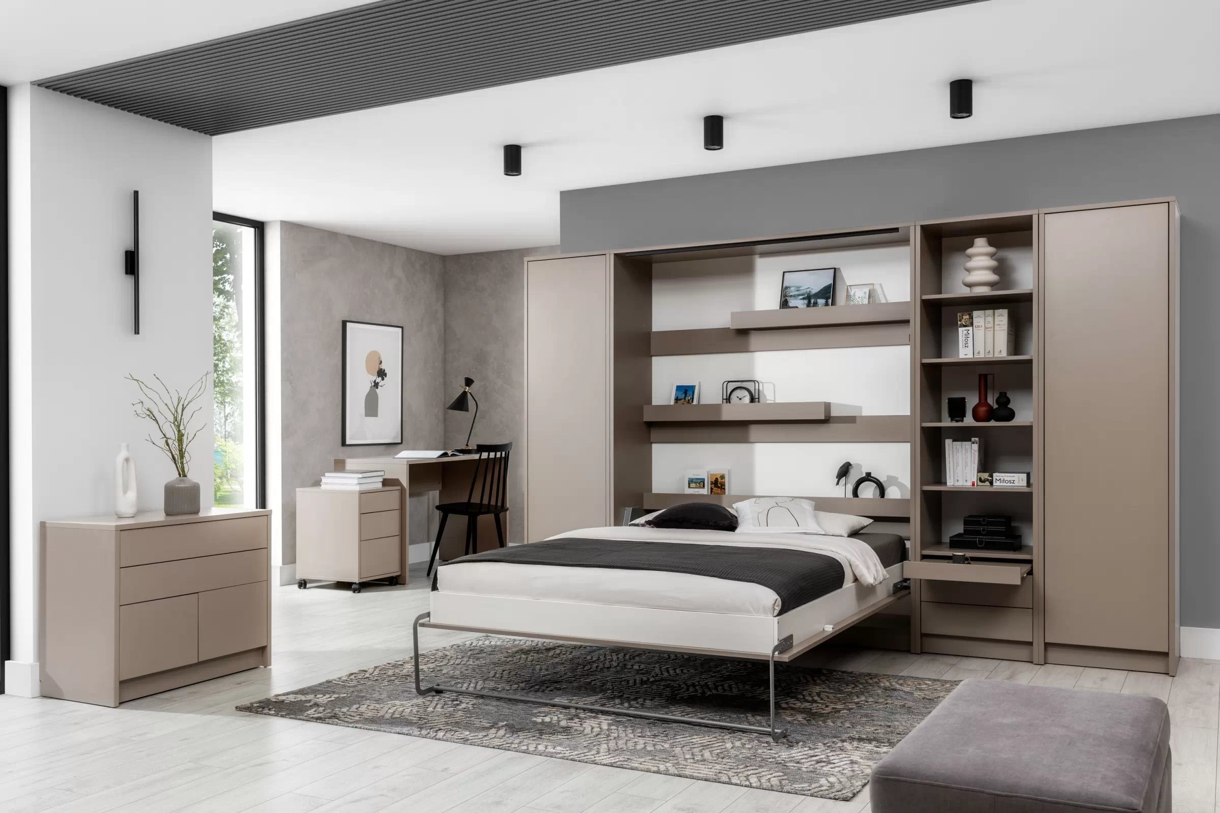 Regál Genius 60 cm se zásuvkami k výklopným postelím - congo / kašmír Regál Genius 60 cm se zásuvkami pro polkotapczanow - congo / kašmír