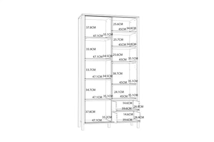 Regál Jytana 100 cm s lamelami - dub mauvella / černá Regál Jytana z lamelami 100 cm - Dub mauvella / Černý 