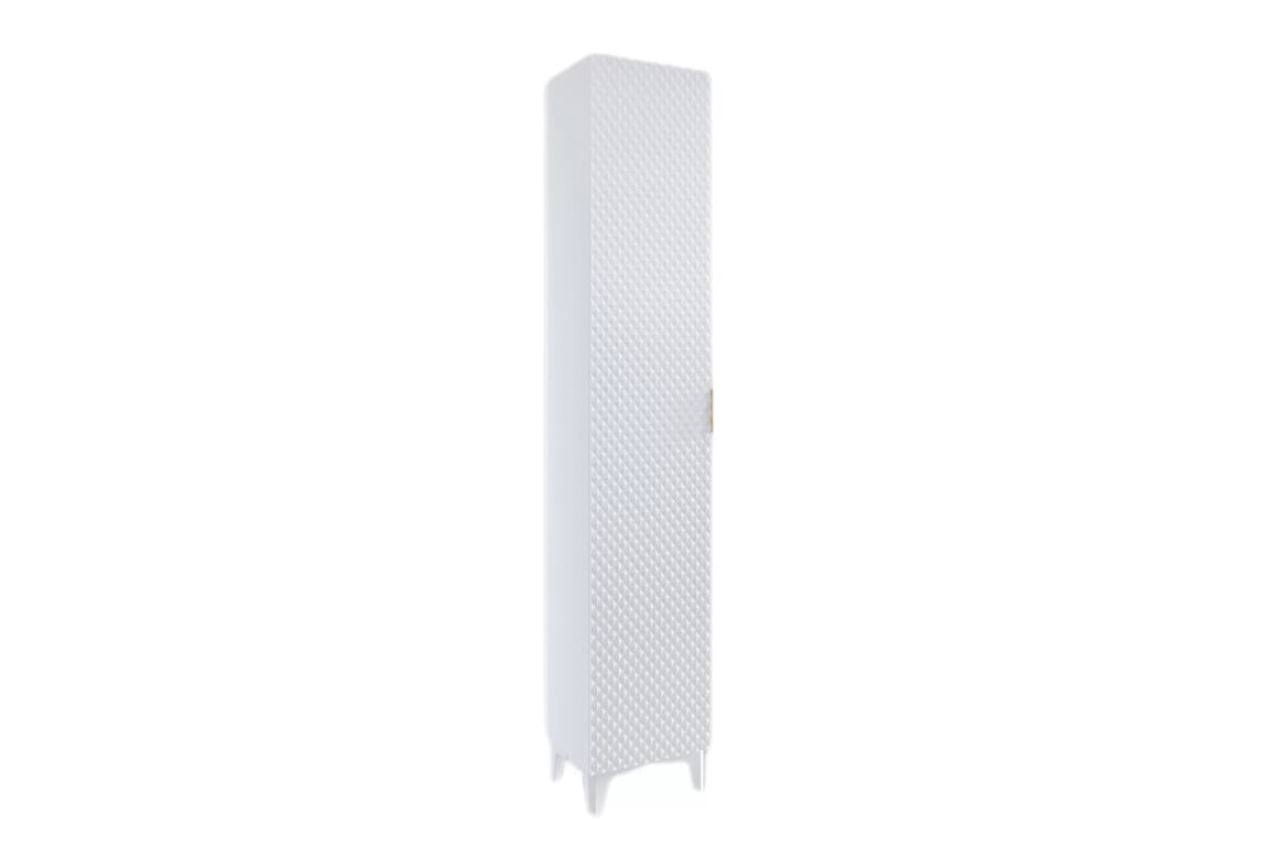Koupelnový regál Laura 35 cm - bílá / bílý pyramidický mat Regál lazienkowy Laura 35 cm - bílá / bílá mat piramidki