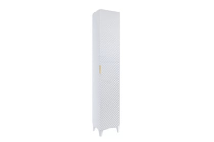 Koupelnový regál Laura 35 cm - bílá / bílý pyramidický mat Regál lazienkowy Laura 35 cm - bílá / bílá mat piramidki