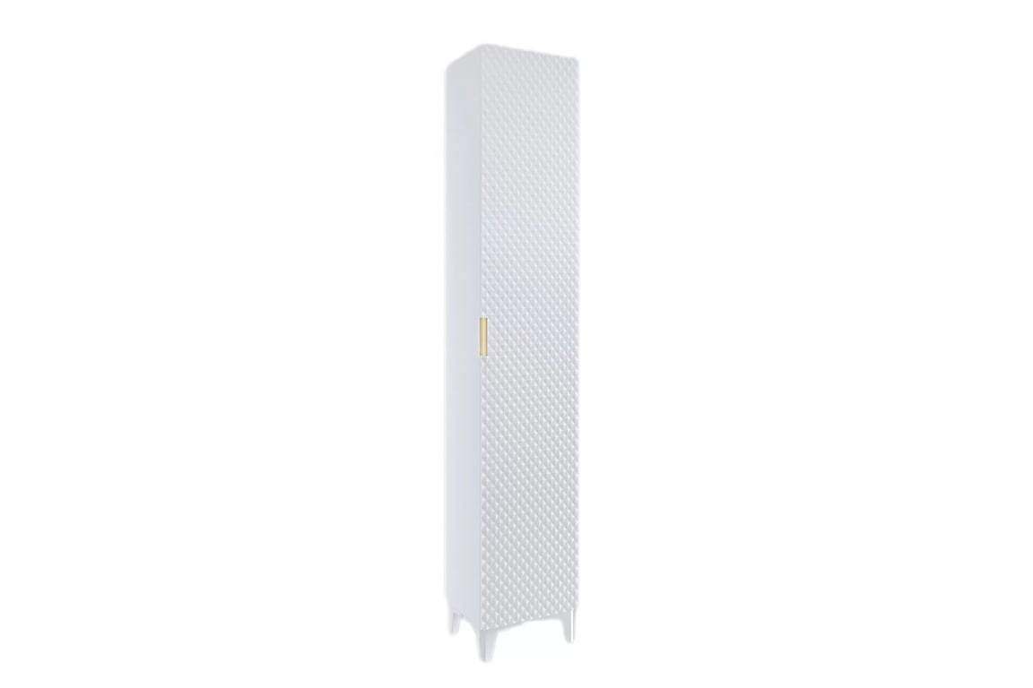 Koupelnový regál Laura 35 cm - bílá / bílý pyramidický mat Regál lazienkowy Laura 35 cm - bílá / bílá mat piramidki
