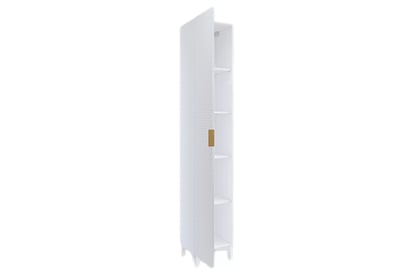 Koupelnový regál Laura 35 cm - bílá / bílý pyramidický mat Regál lazienkowy Laura 35 cm - bílá / bílá mat piramidki