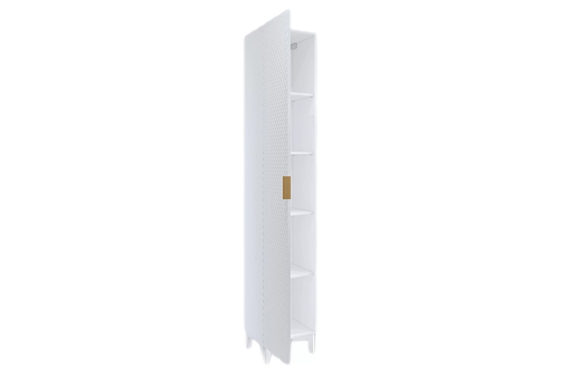 Koupelnový regál Laura 35 cm - bílá / bílý pyramidický mat Regál lazienkowy Laura 35 cm - bílá / bílá mat piramidki