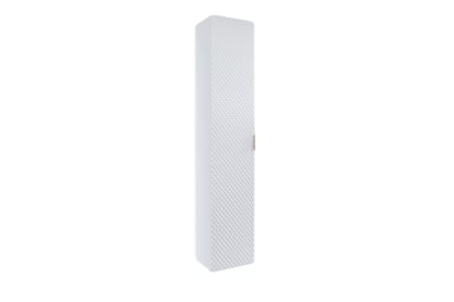 Závěsný koupelnový regál Laura 35 cm - bílá / bílý pyramidický mat