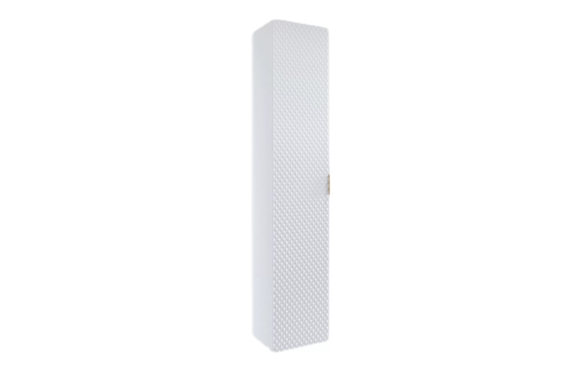 Závěsný koupelnový regál Laura 35 cm - bílá / bílý pyramidický mat Regál lazienkowy Laura 35 cm wiszacy - bílá / bílá mat piramidki