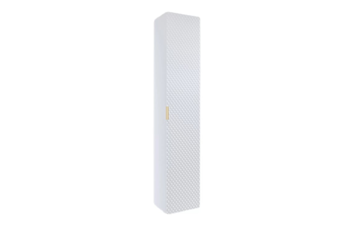 Závěsný koupelnový regál Laura 35 cm - bílá / bílý pyramidický mat Regál lazienkowy Laura 35 cm wiszacy - bílá / bílá mat piramidki
