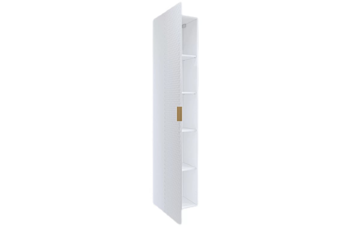 Závěsný koupelnový regál Laura 35 cm - bílá / bílý pyramidický mat Regál lazienkowy Laura 35 cm wiszacy - bílá / bílá mat piramidki