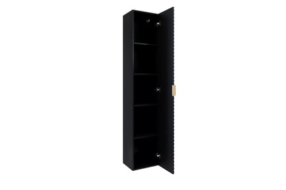Závěsný koupelnový regál Laura 35 cm - černý onyx / černý pyramidický mat Regál lazienkowy Laura 35 cm wiszacy - černá onyx / černá - piramidki