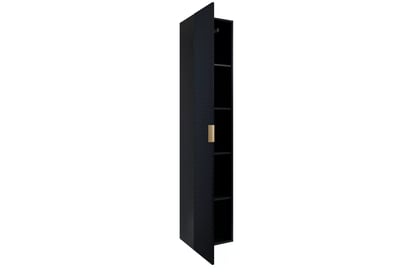 Závěsný koupelnový regál Laura 35 cm - černý onyx / černý pyramidický mat Regál lazienkowy Laura 35 cm wiszacy - černá onyx / černá - piramidki
