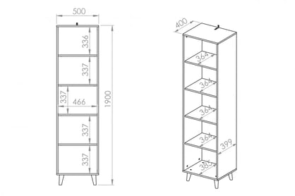 Regál Marla 50 cm - písková béžová Regál Marla 50 cm - piasek pustyni