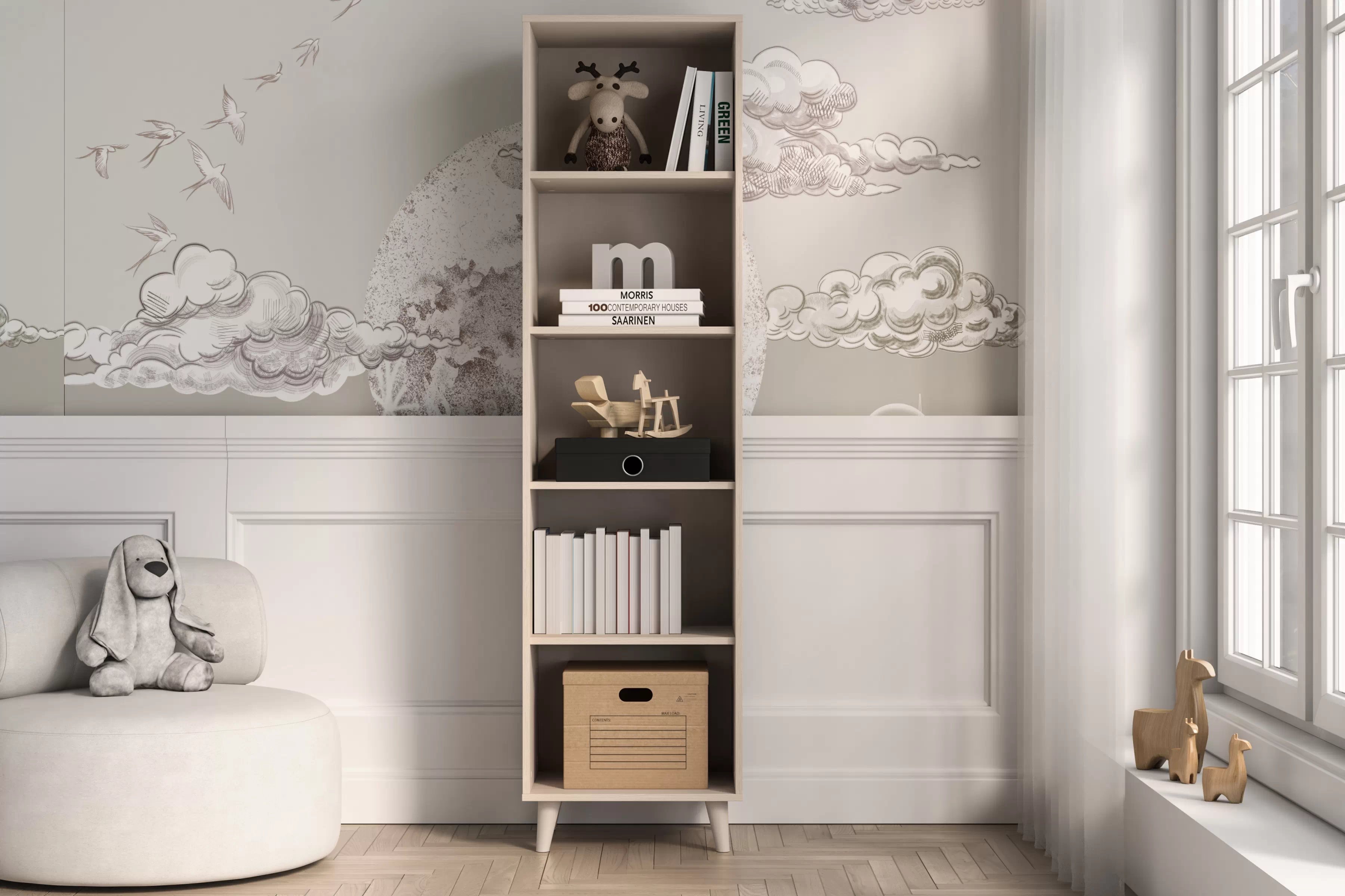 Dětský regál Marla 50 cm - pouštní písek Regál Marla 50 cm - piasek pustyni