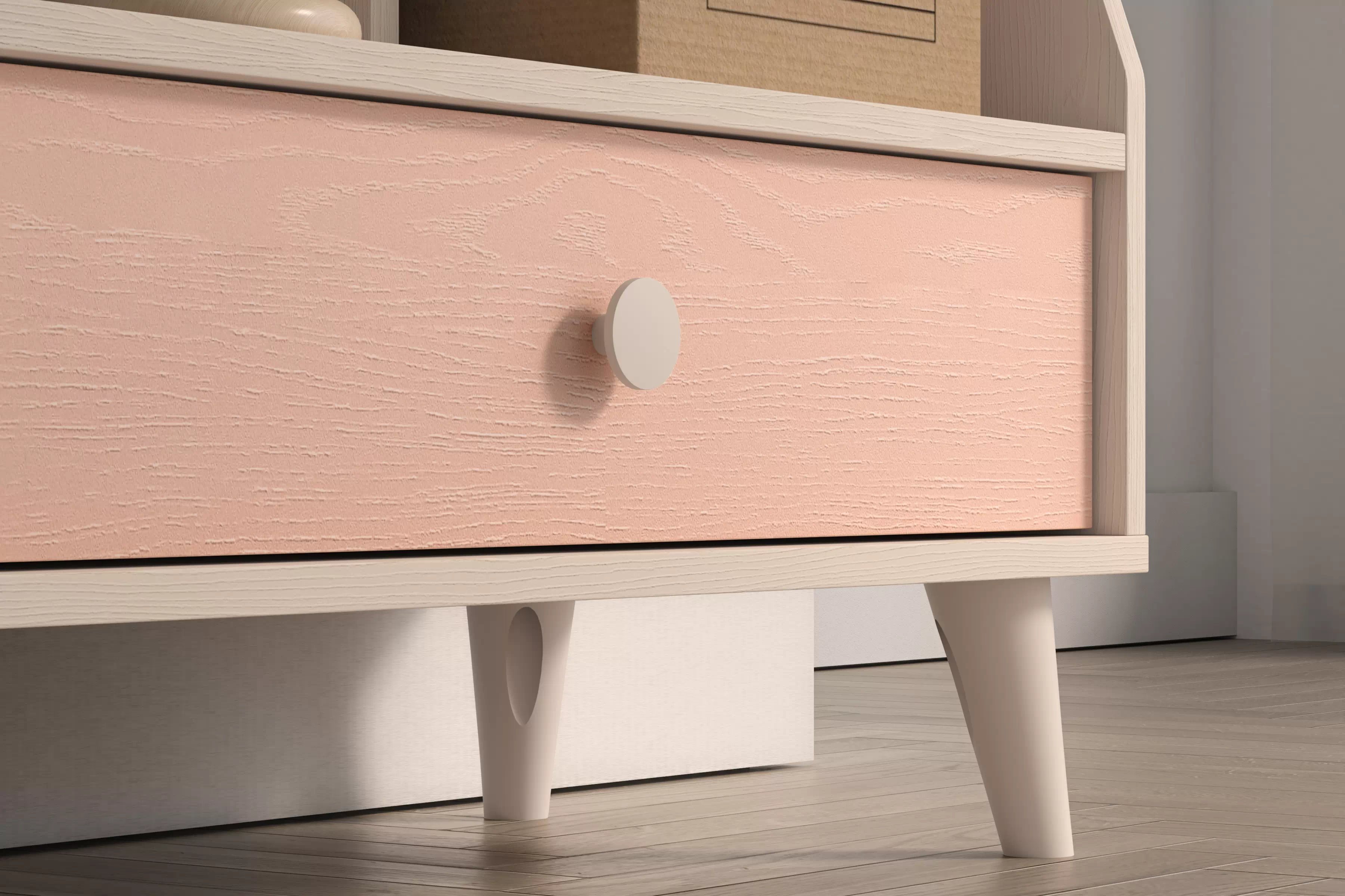 Dětský regál Marla 72 cm - pouštní písek / růžová Regál Marla 72 cm - piasek pustyni / millenial pink