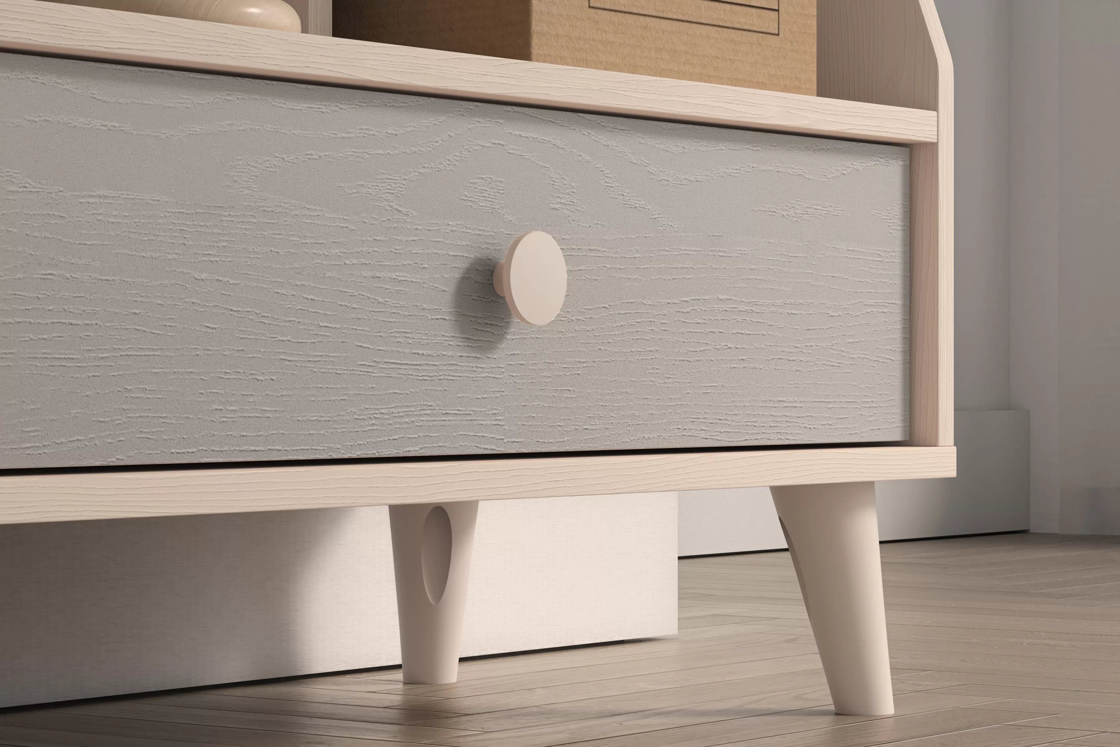 Dětský regál Marla 72 cm - pouštní písek / šedá pallad Regál Marla 72 cm - piasek pustyni / šedá pallad