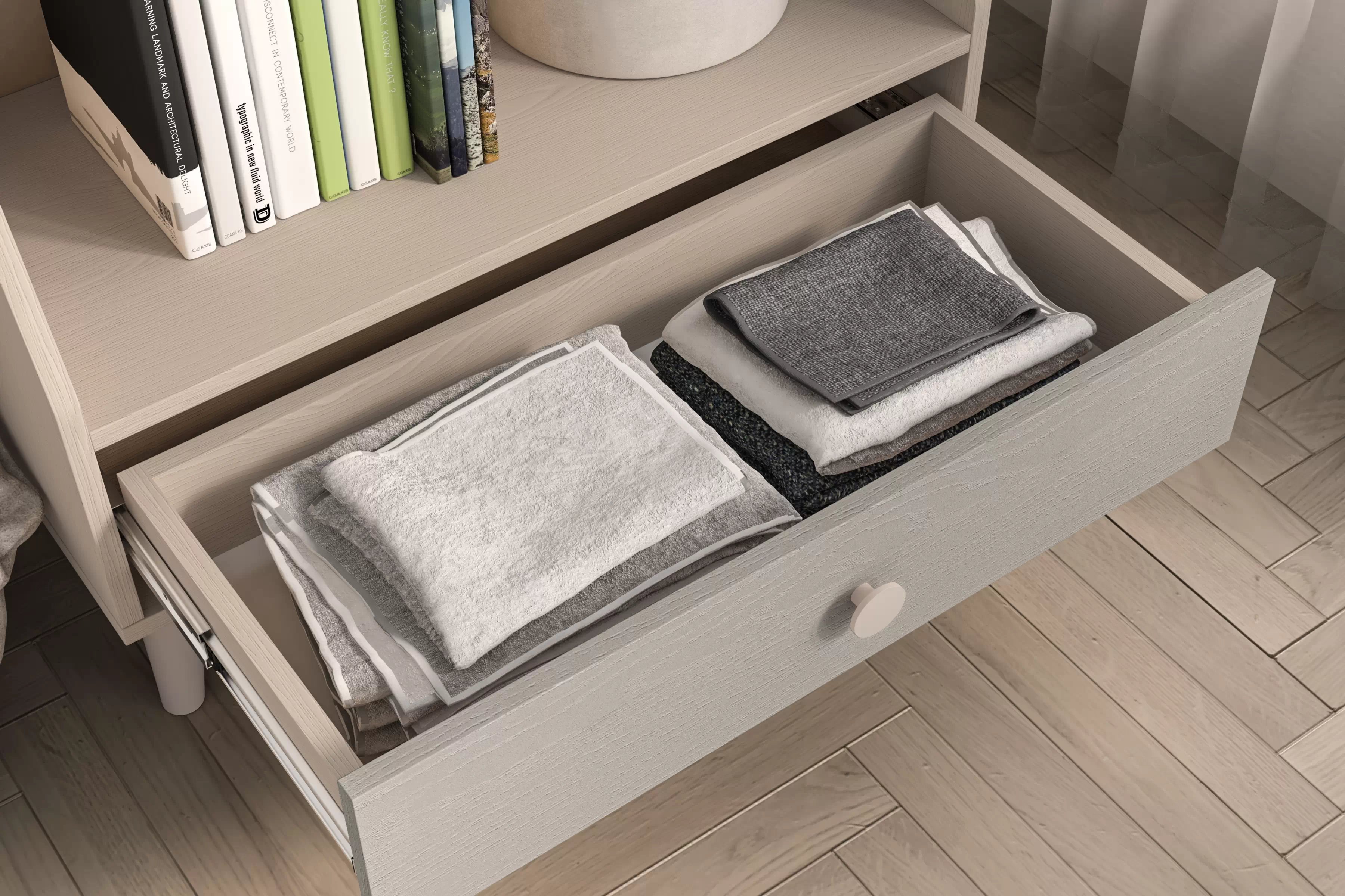 Dětský regál Marla 72 cm - pouštní písek / šedá pallad Regál Marla 72 cm - piasek pustyni / šedá pallad