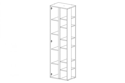 Knihovna Azalio 55 cm - béžový písek / dub olejovaný Regál Studentský Luca 4 - 55 cm - bez Pískový / dub olejowany