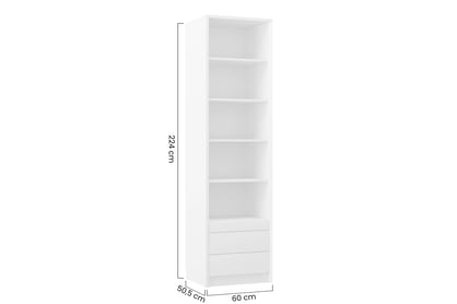 Regál Modern R k vertikální sklápěcí posteli 60 cm - černá / dub lancelot Regál Modern R - 60 cm pro polkotapczanu pionowego - černá / dub lancelot