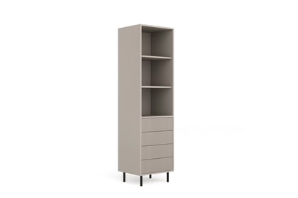Regál Nubo 53 cm se zásuvkami - kašmírová / černé nožky