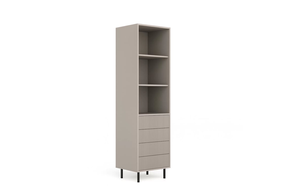 Regál Nubo 53 cm se zásuvkami - kašmírová / černé nožky Regál Nubo 53 cm se zásuvkami - kašmír / černé nožičky