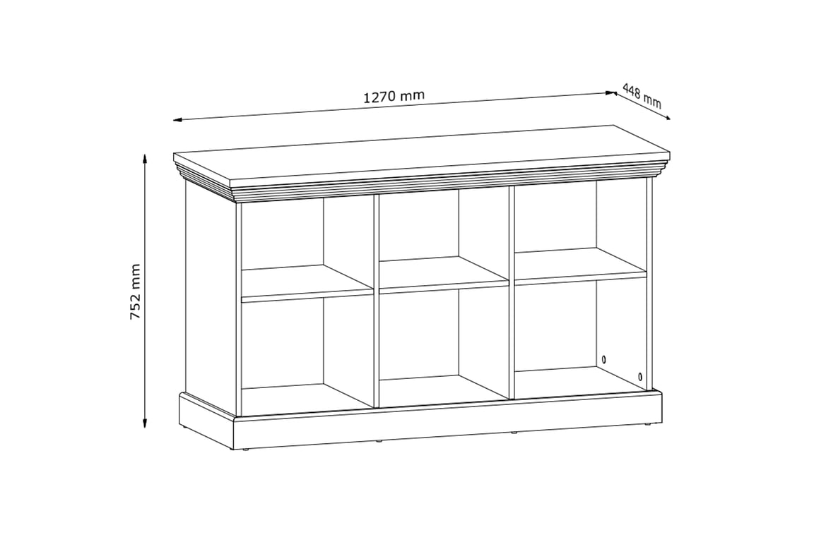 Regál / TV stolek Royal RN 127 cm - borovice nordická / divoký dub Regál Royal 127 cm - borovice nordycka/divoký dub