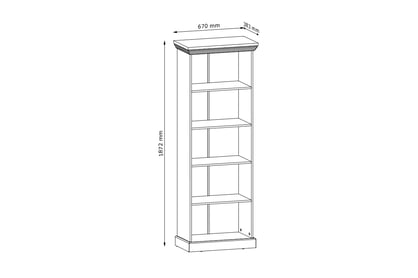 Regál Royal RW 68 cm - borovice nordická / divoký dub Regál Royal 68 cm - borovice nordycka/divoký dub