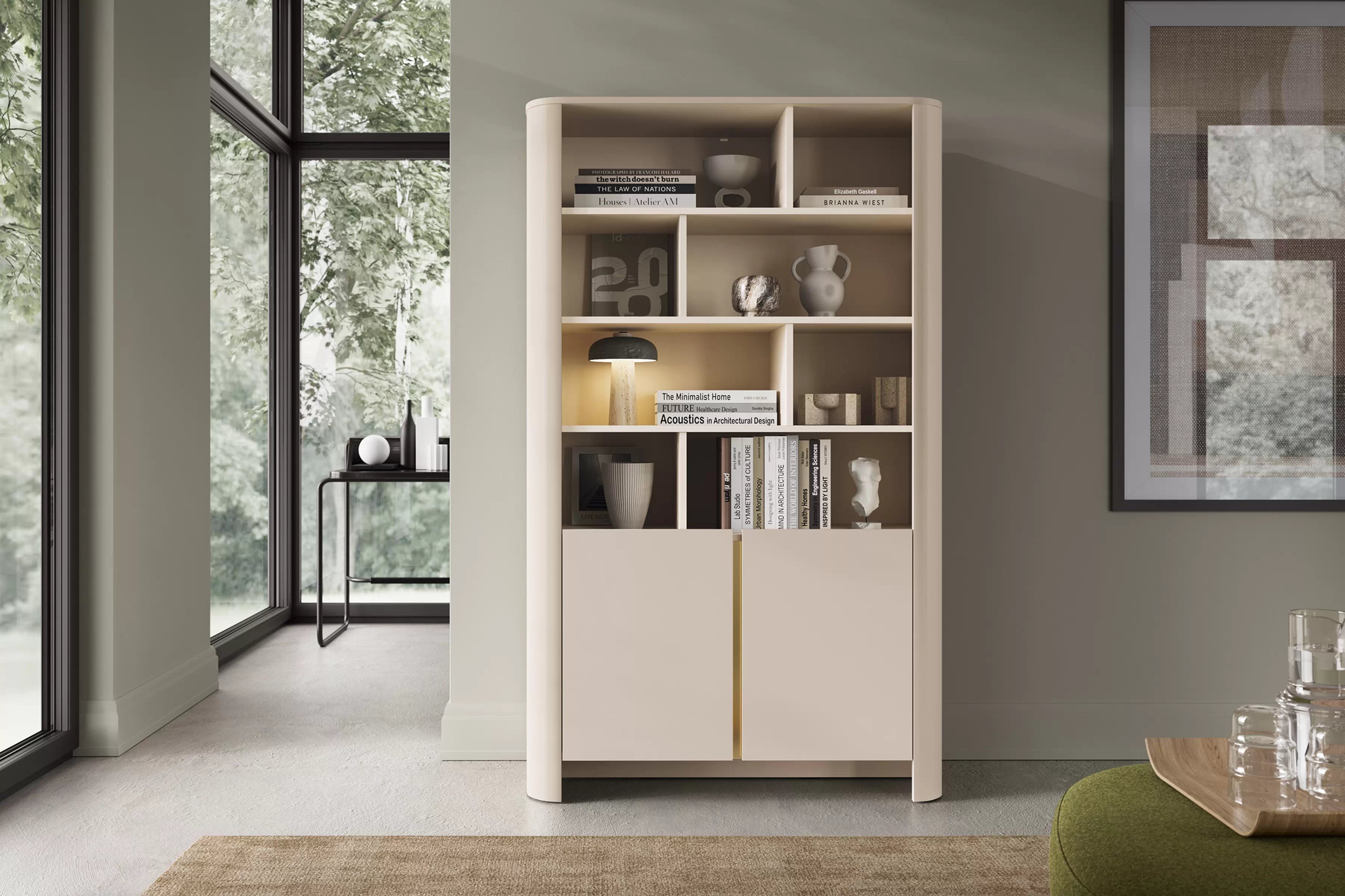 Regál Sorrenti 103 cm – kašmír / zlatá Regál Sorrenti 103 cm - kašmír / zlatá