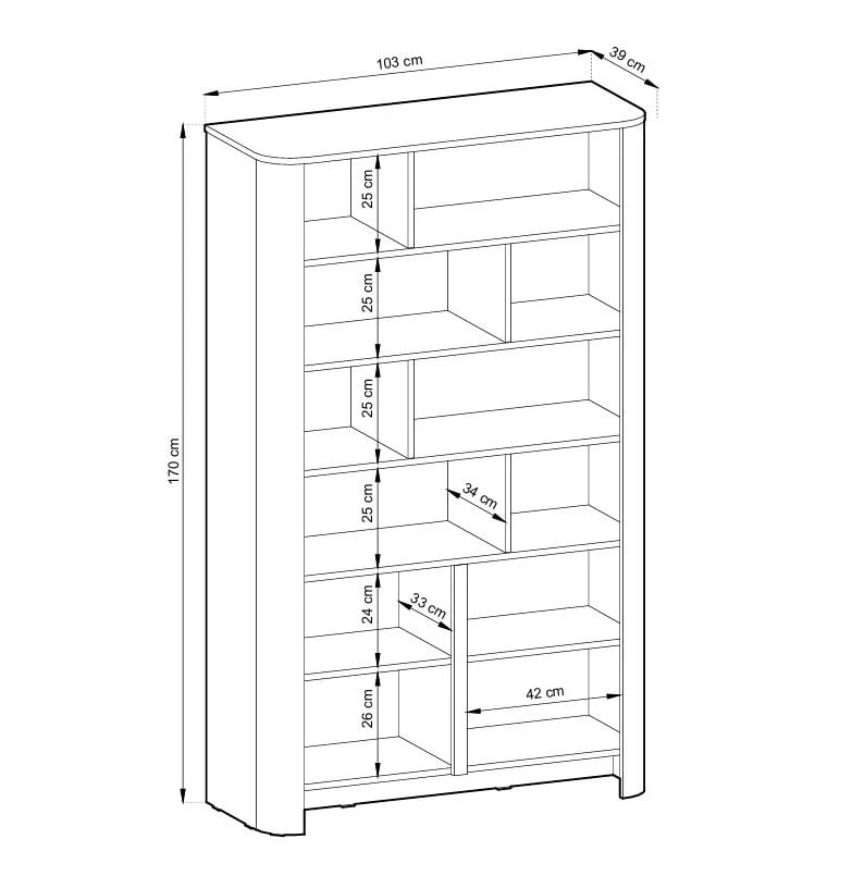 Regál Sorrenti 103 cm – kašmír / zlatá Regál Sorrenti 103 cm - kašmír / zlatá