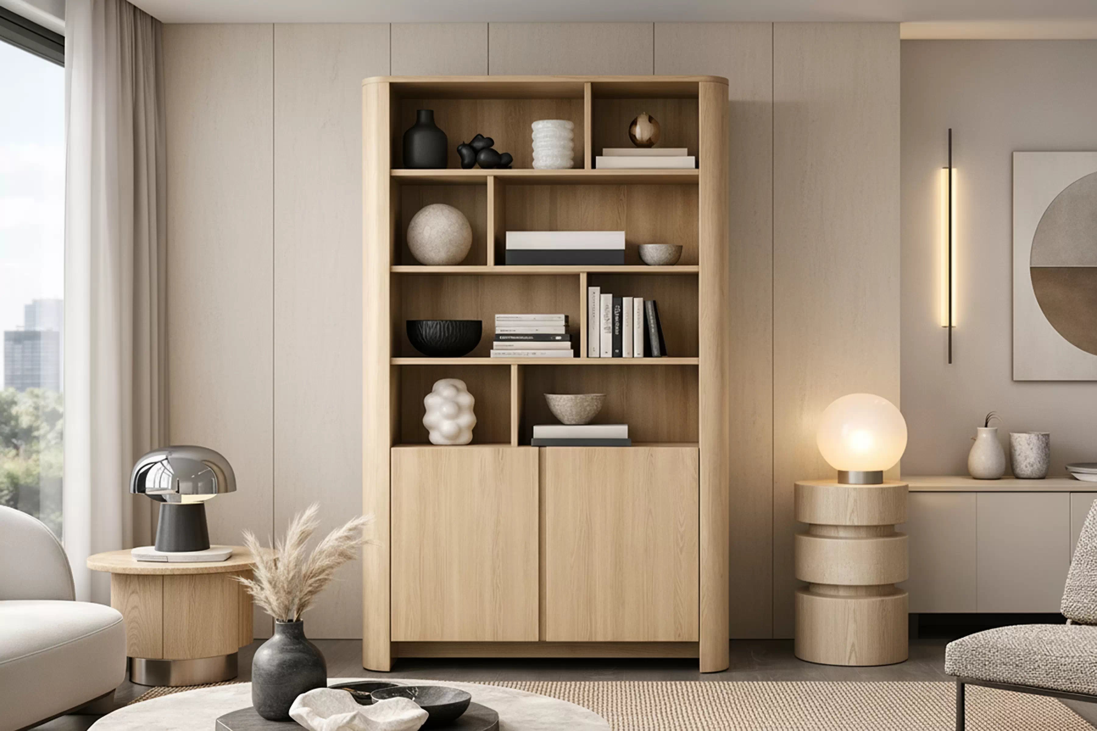 Regál Sorrenti 103 cm dvojdverový - dub vicenza Regál Sorrenti 103 cm dvojdverový - Dub vicenza