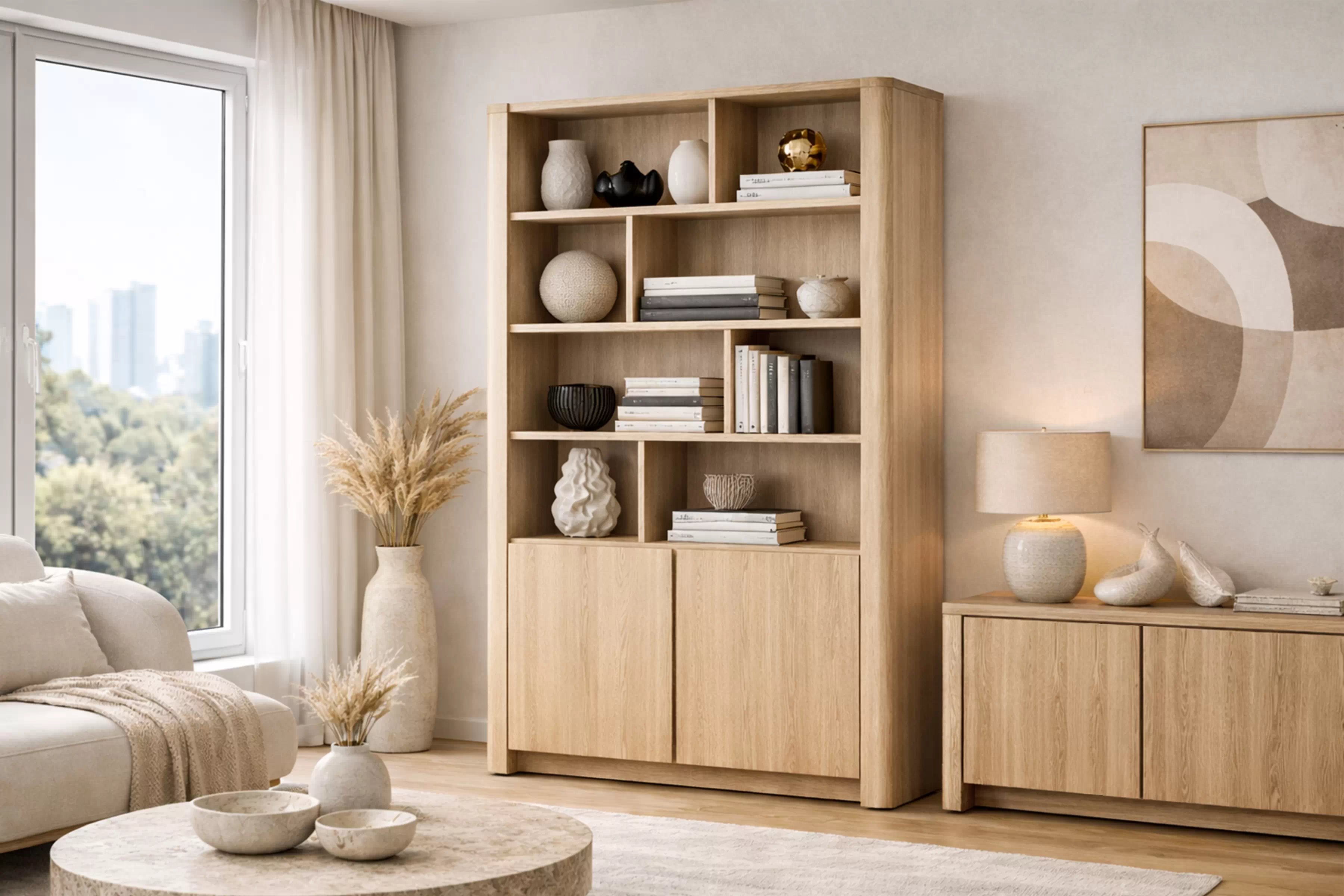 Regál Sorrenti 103 cm dvojdverový - dub vicenza Regál Sorrenti 103 cm dvojdverový - Dub vicenza