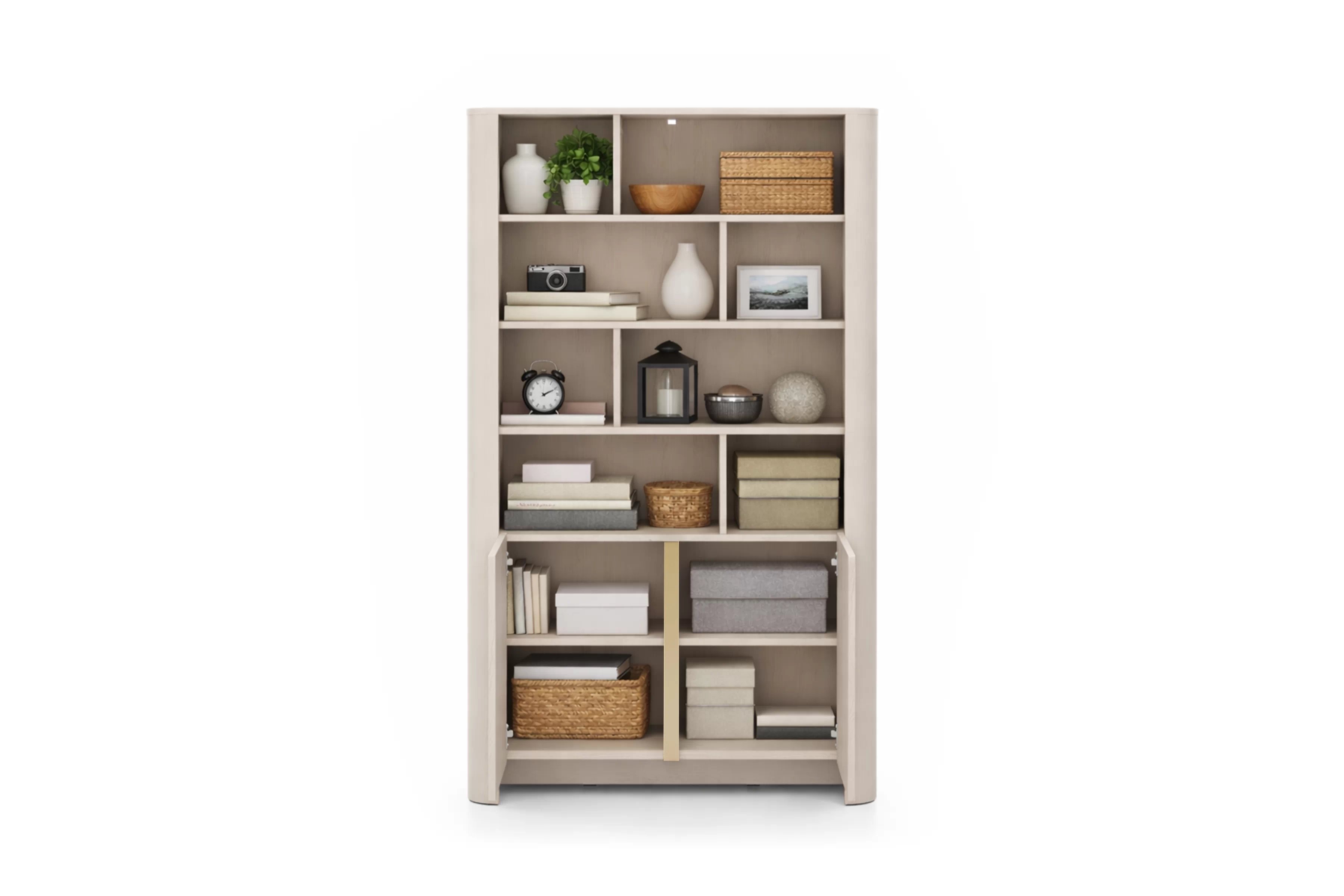 Regál Sorrenti 103 cm dvojdverový - kašmír / zlatá Regál Sorrenti 103 cm dvojdverový - kašmír / zlaté