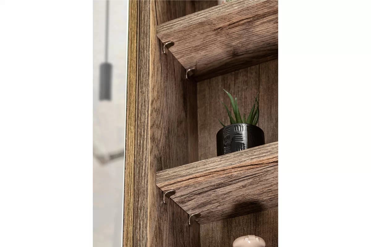 Regál závesný horný Santa Fe Oak - Dub santa fe vintage Skrinka z policami santa fe oak 